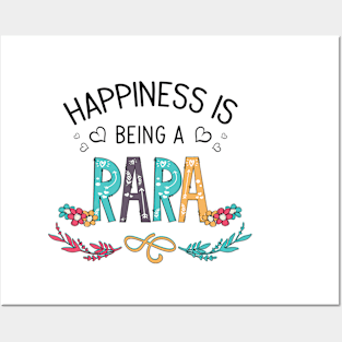 Happiness Is Being A Rara Wildflowers Valentines Mothers Day Posters and Art